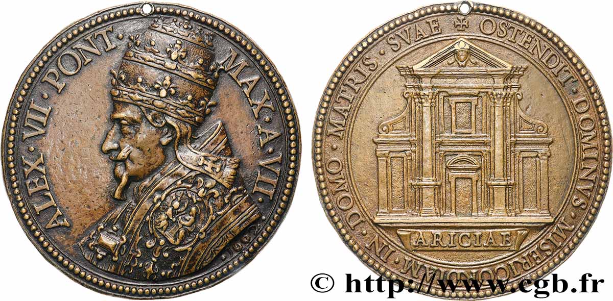 ITALIEN - KIRCHENSTAAT - ALEXANDER VII.(Fabio Chigi) Fonte, Église Sainte Marie des Grâces de Galloro fVZ