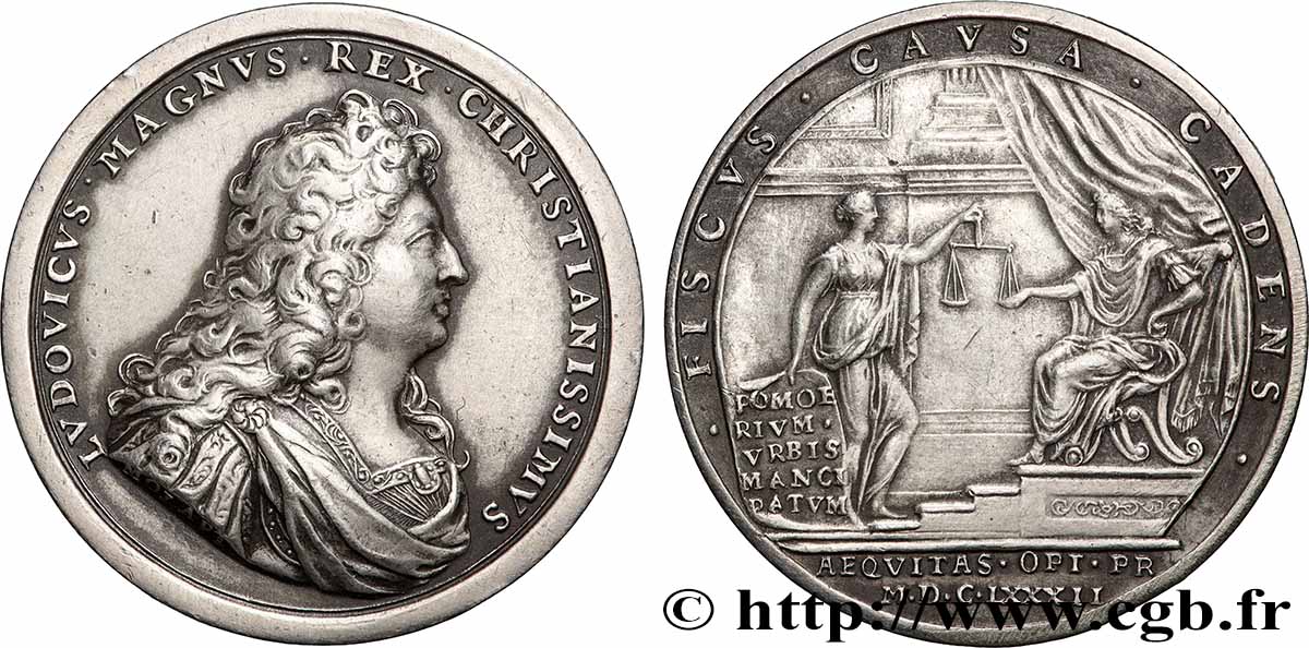 LOUIS XIV &nbsp;THE SUN KING&nbsp; Médaille, Le roi se condamnant lui-même, refrappe q.SPL