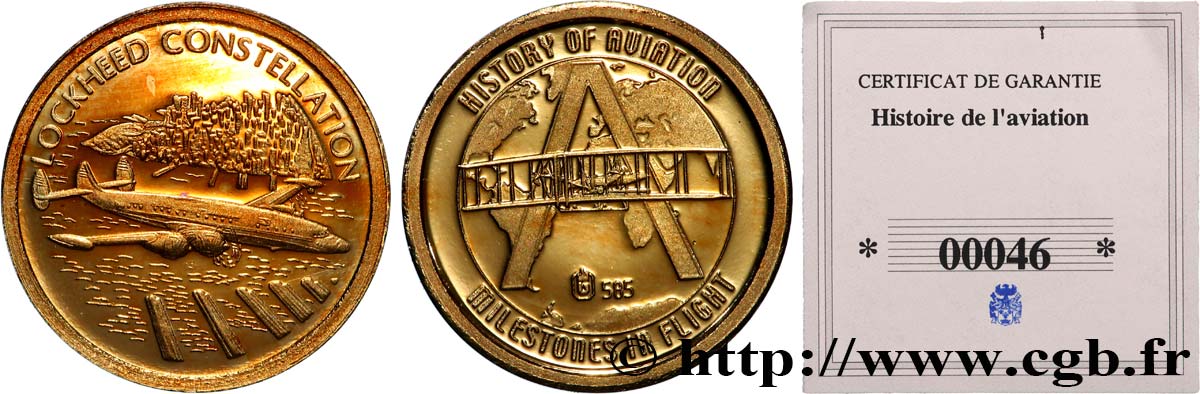 LITERATURE : WRITERS - POETS Médaille, Lockhead Constellation Proof set