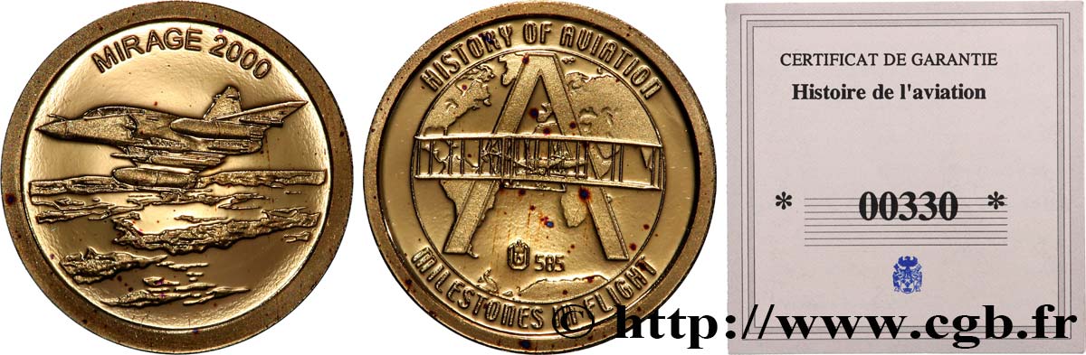 LITERATURE : WRITERS - POETS Médaille, Mirage 2000 Proof set