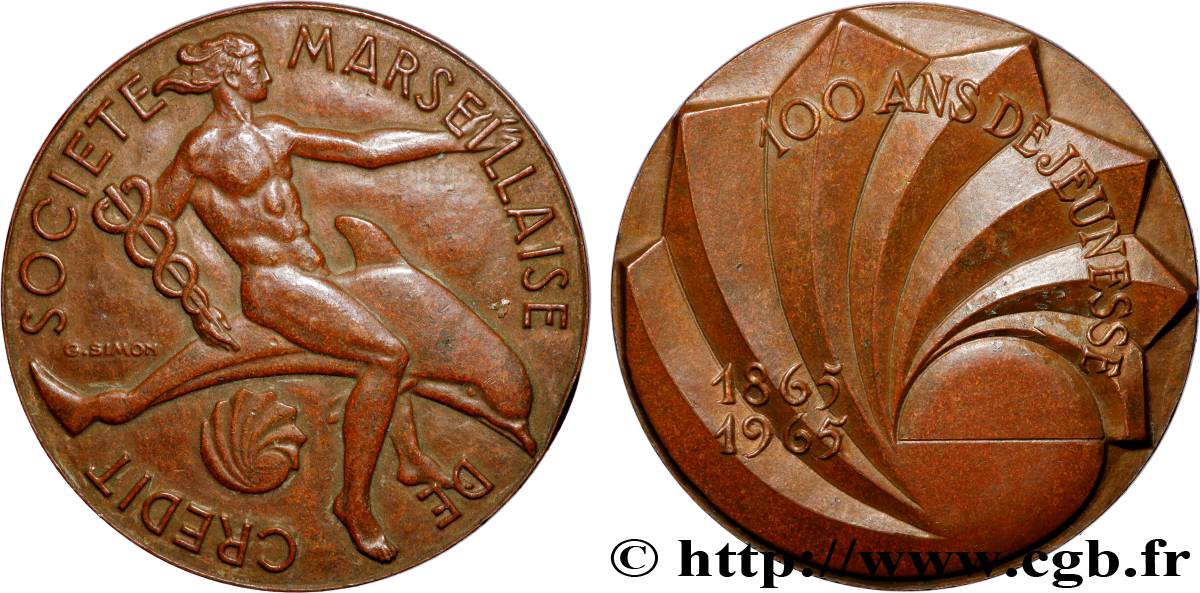 BANQUES - ÉTABLISSEMENTS DE CRÉDIT Médaille, Société marseillaise de crédit TTB+