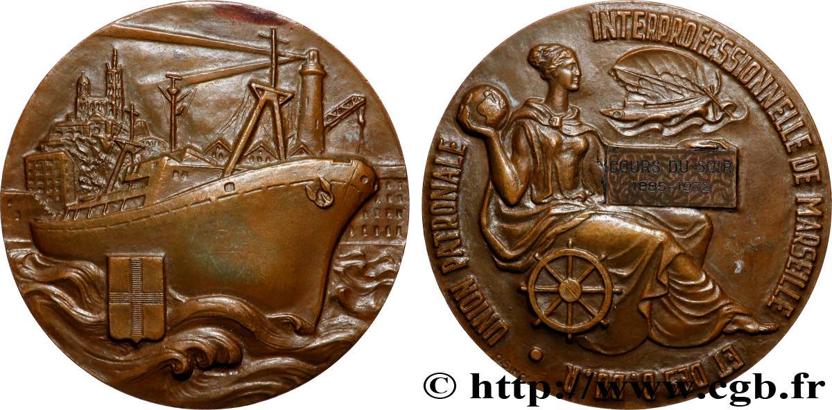 FUNFTE FRANZOSISCHE REPUBLIK Médaille, Union Patronale Interprofessionnelle de Marseill fVZ