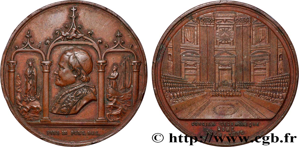ITALIEN - KIRCHENSTAAT - PIE IX. Giovanni Maria Mastai Ferretti) Médaille, XXe Concile oecuménique SS