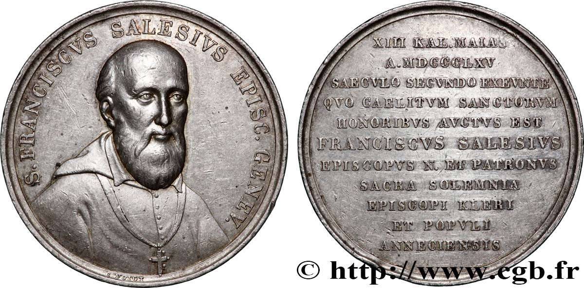 SUISSE Médaille, Saint François de Sales XF