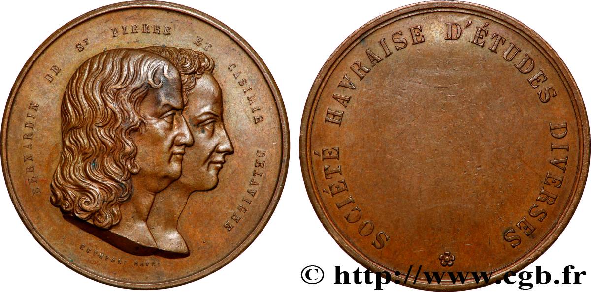 NORMANDIE - JETONS DU XIXe SIÈCLE Médaille, Société havraise d’études diverses TTB+