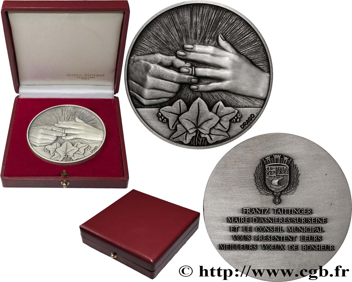 AMOUR ET MARIAGE Médaille, Voeux de bonheur du maire XF