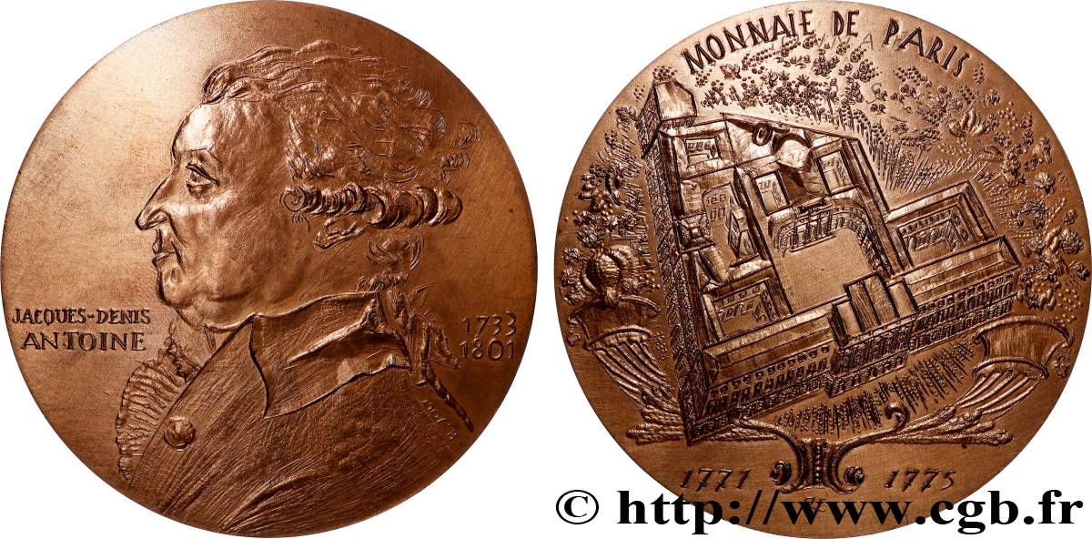 BUILDINGS AND HISTORY Médaille, Jacques-Denis Antoine et la Monnaie de Paris VZ