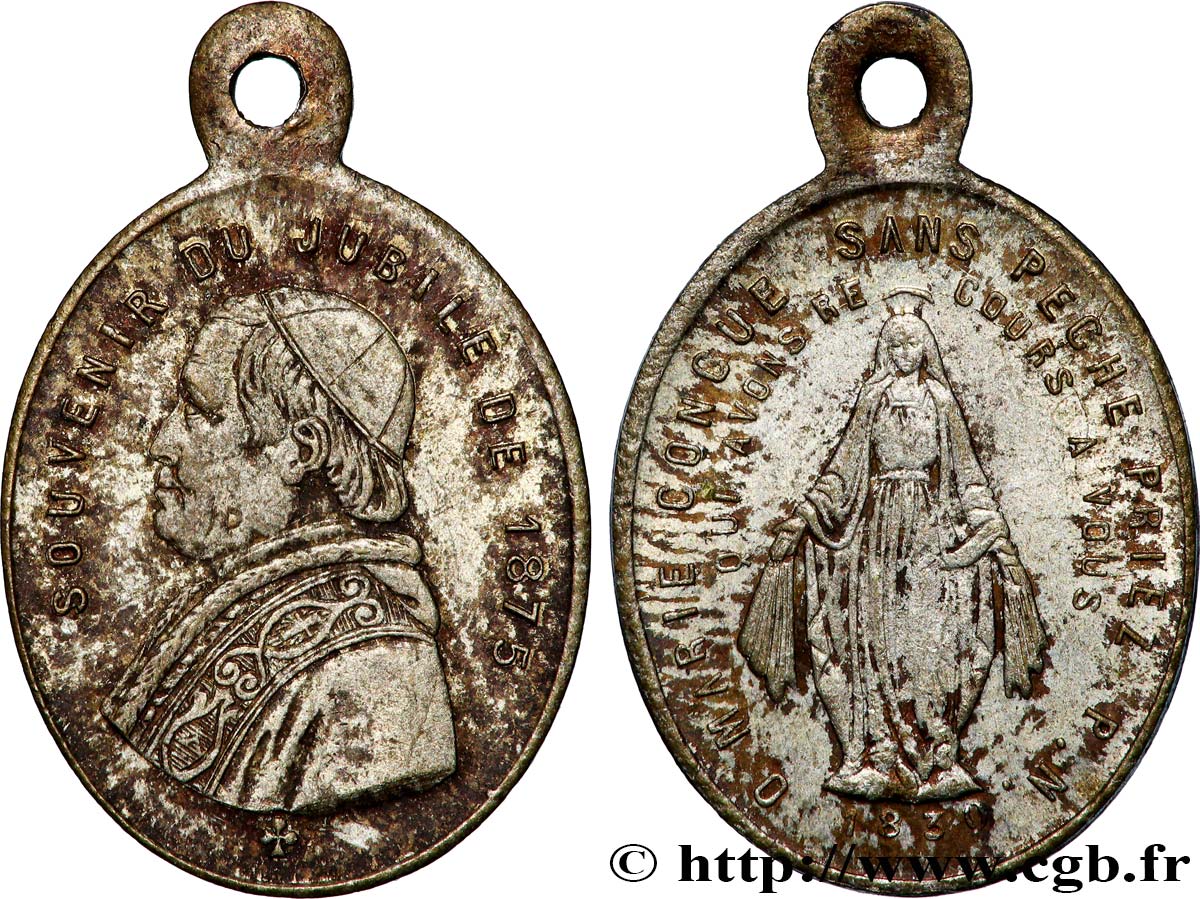 ITALIA - ESTADOS PONTIFICOS - PIE IX (Giovanni Maria Mastai Ferrettii) Médaille, Jubilé universel MBC