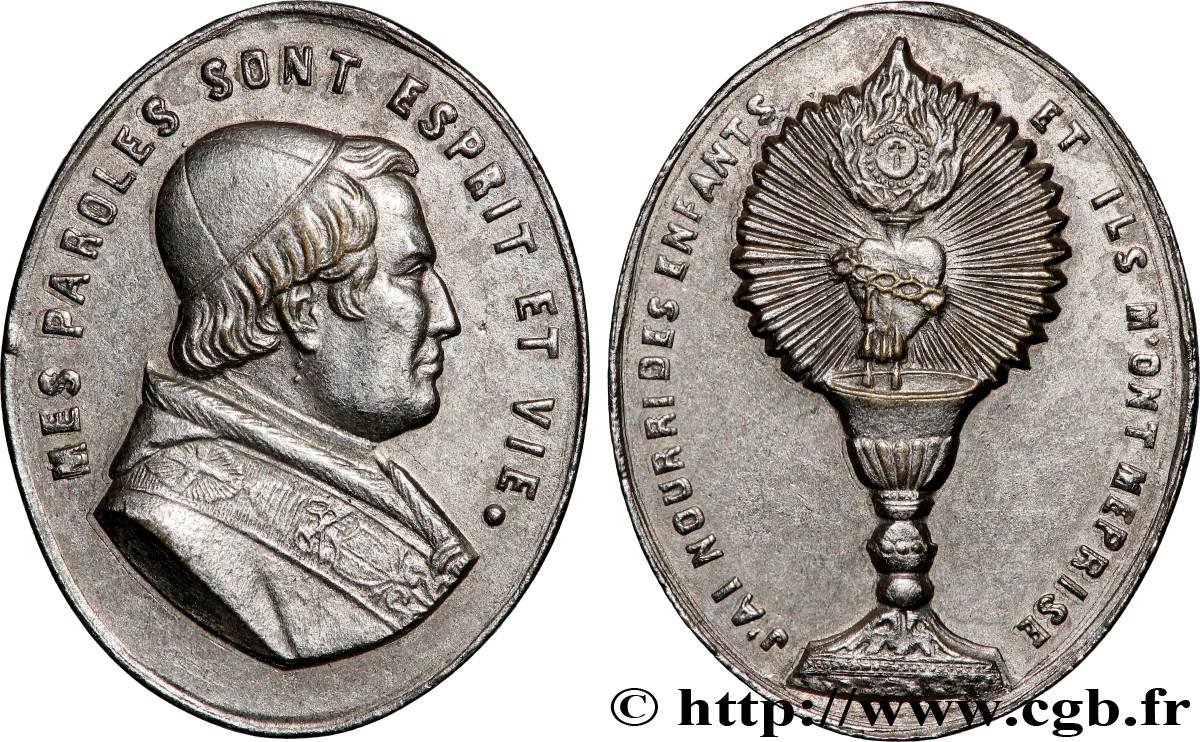 ITALIEN - KIRCHENSTAAT - PIE IX. Giovanni Maria Mastai Ferretti) Médaille, Paroles du Seigneur SS