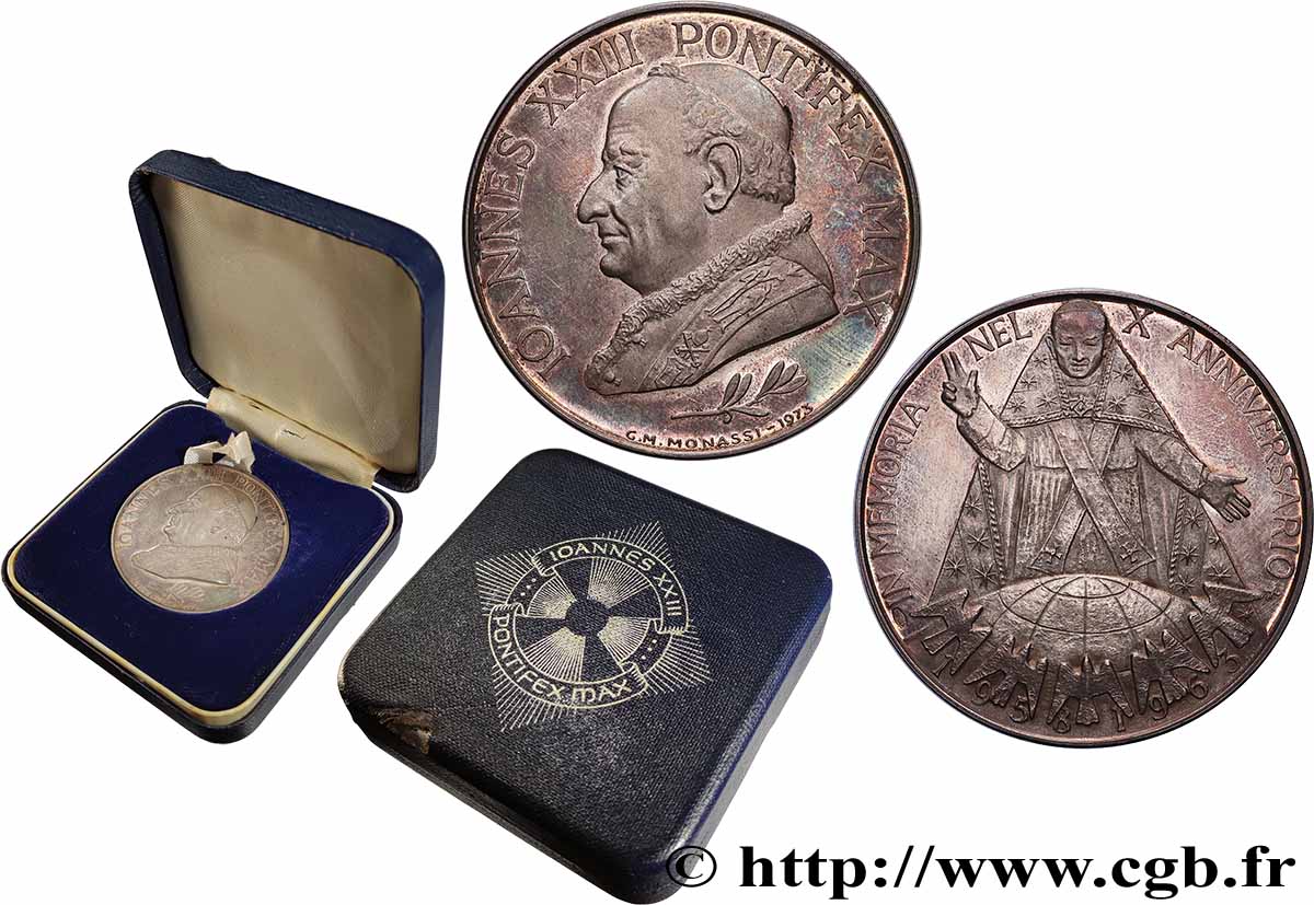 ITALIE - ÉTATS DE L&nbsp;ÉGLISE - JEAN XXIII (Angelo Guiseppe Roncalli) Médaille, 10e anniversaire de la mort du pape Jean XXIII SPL/q.SPL