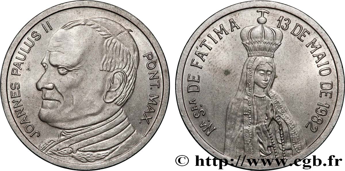 JEAN-PAUL II (Karol Wojtyla) Médaille, Notre-Dame de Fatima SUP