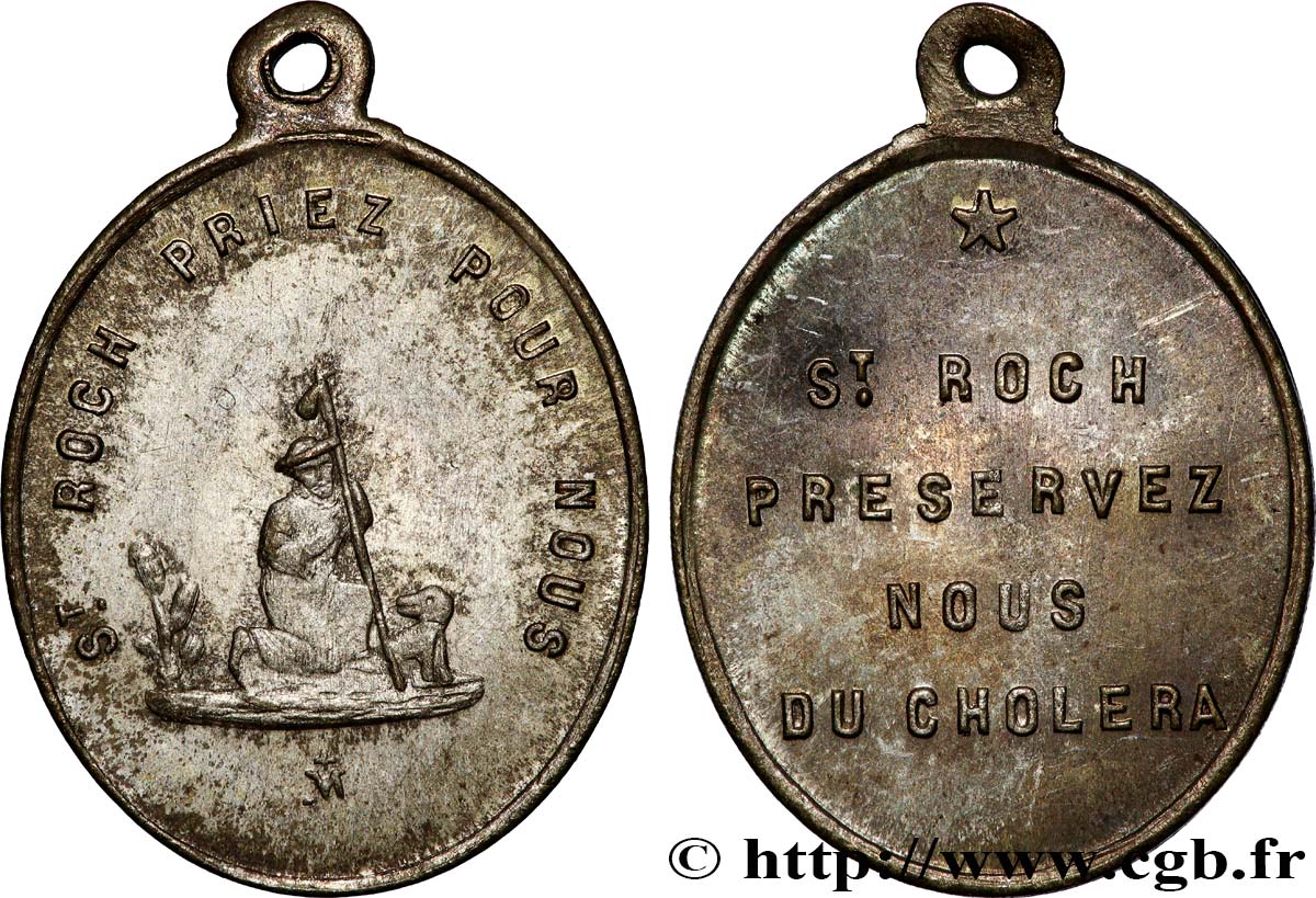 MÉDAILLES RELIGIEUSES Médaille, Saint Roch TTB+