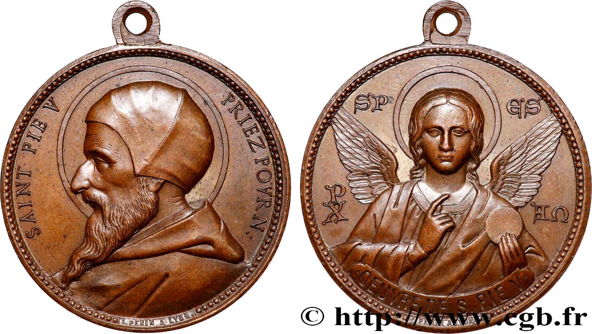 MÉDAILLES RELIGIEUSES Médaille, Oeuvre de Saint Pie V SUP