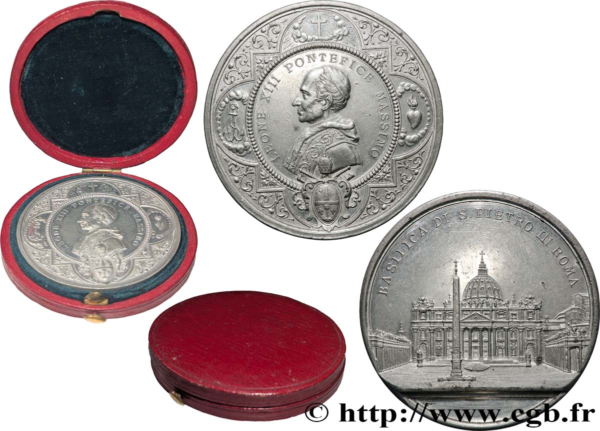 ITALIE - ÉTATS DE L&nbsp;ÉGLISE - LÉON XIII (Vincenzo Gioacchino Pecci) Médaille, Basilique Saint Pierre fVZ