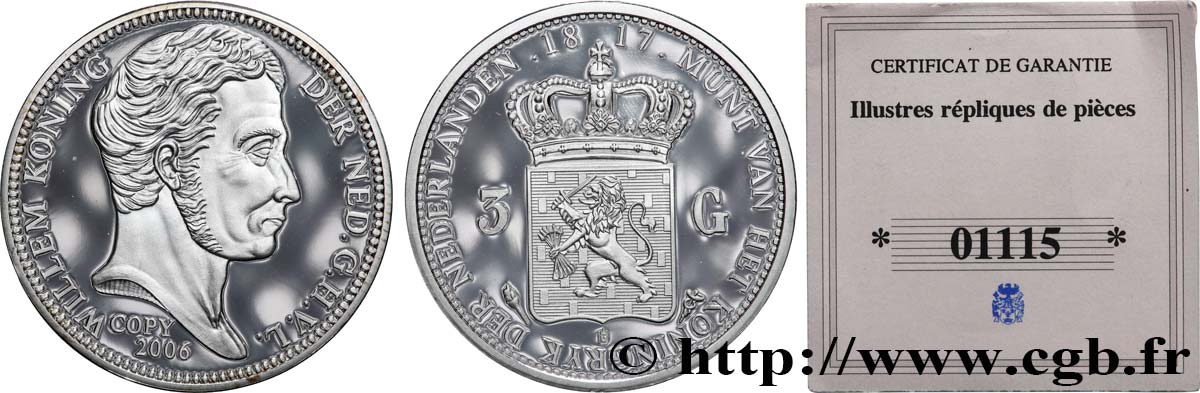 CINQUIÈME RÉPUBLIQUE Médaille, Reproduction monnaie, 3 Gluden BE