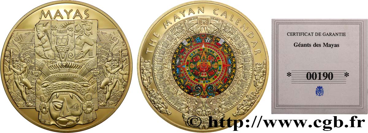 BUILDINGS AND HISTORY Médaille, Calendrier Maya fST+
