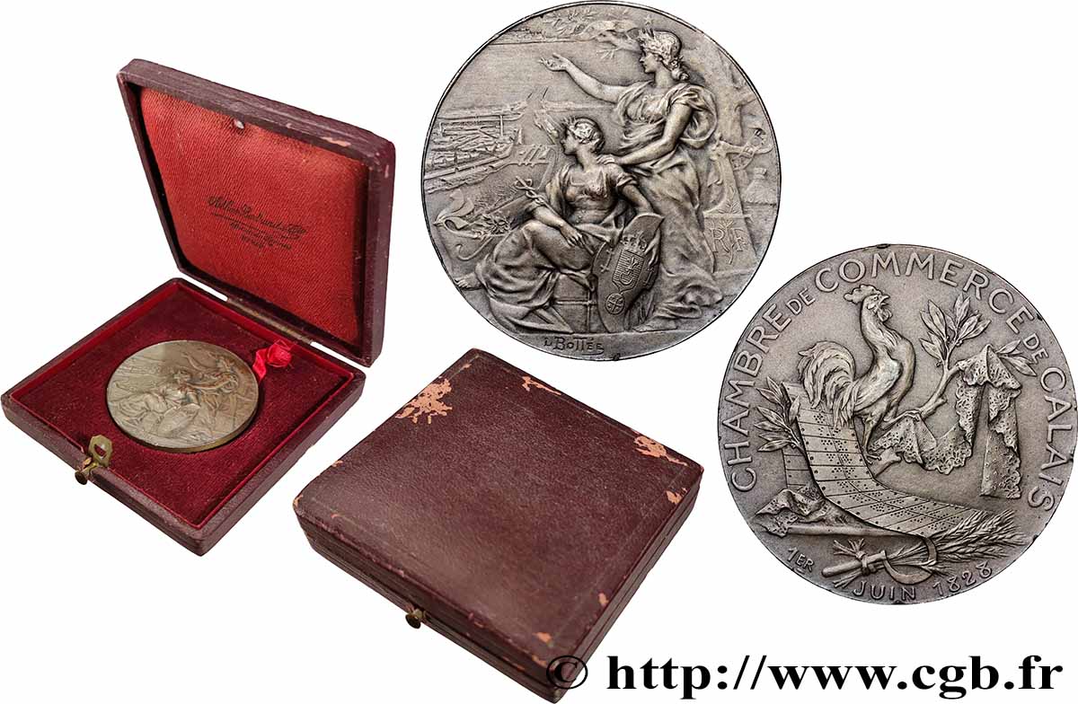 CHAMBRES DE COMMERCE Médaille, Chambre de commerce de Calais TTB+/SUP