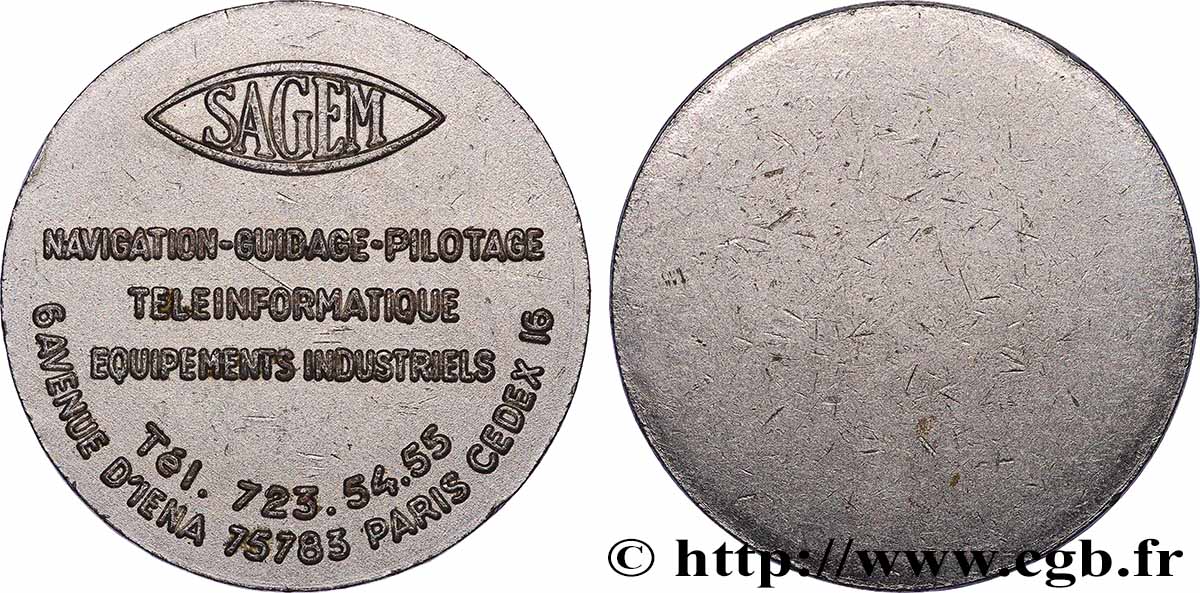 ENTREPRISES, INDUSTRIES ET COMMERCES DIVERS Médaille, SAGEM TTB