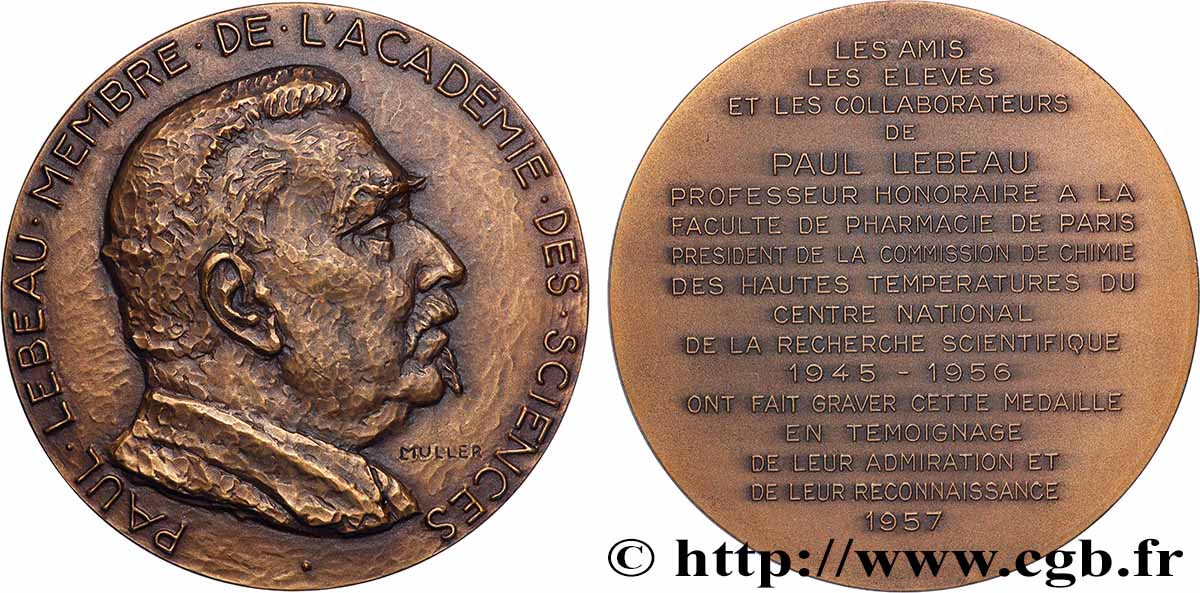 SCIENCES & SCIENTIFIQUES Médaille, Paul Lebeau, Membre de l’Académie des Sciences SUP+