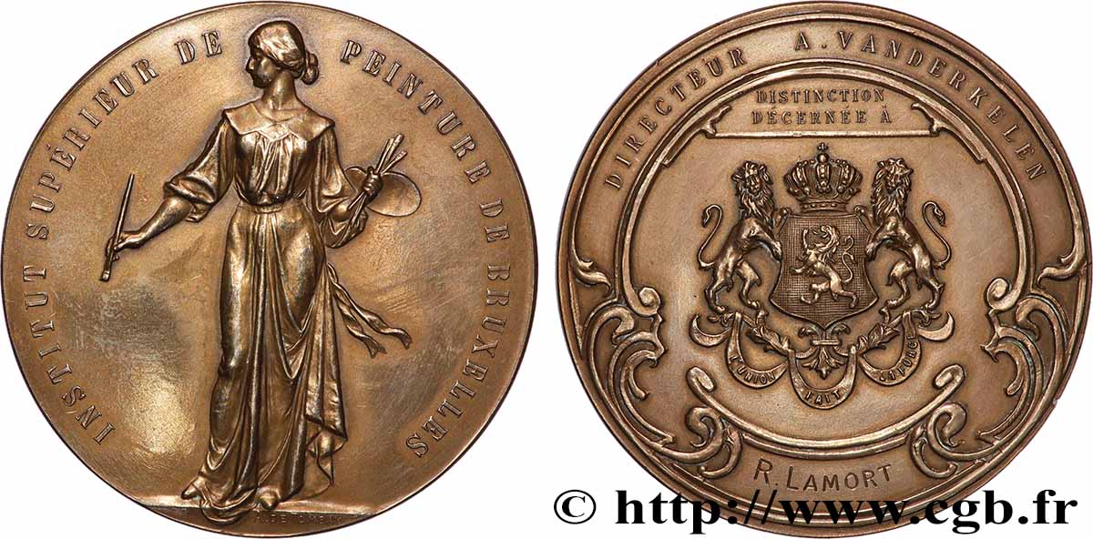 BELGIUM Médaille, Institut Supérieur de Peinture AU