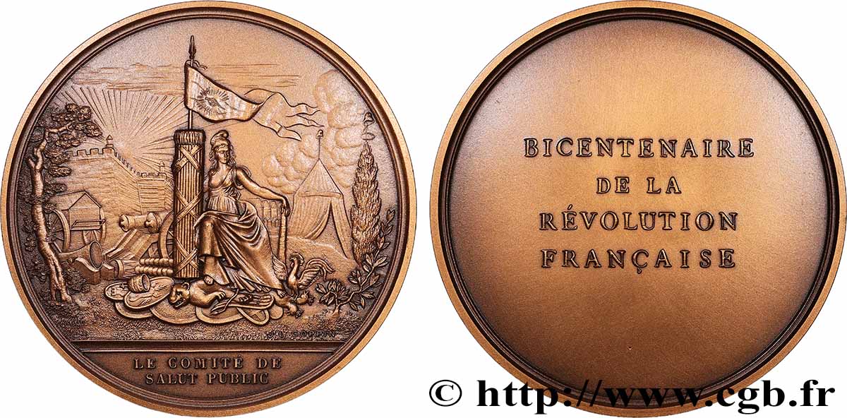 V REPUBLIC Médaille, Bicentenaire de la Révolution, Comité de salut public MS
