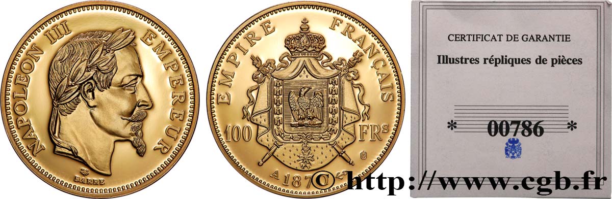 FUNFTE FRANZOSISCHE REPUBLIK Médaille, 100 Franc Napoléon III fST