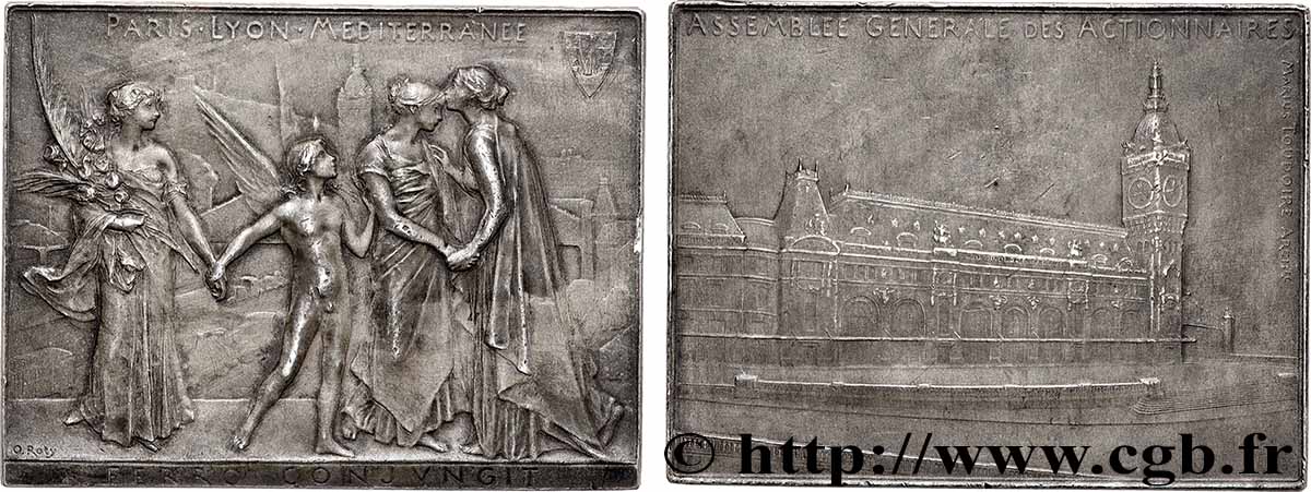 TRANSPORT (ZÜGE, BUSSE, STRASSENBAHNEN, SCHIFFE...) Plaque Paris-Lyon-Méditerranée, Assemblée générale des actionnaires fVZ