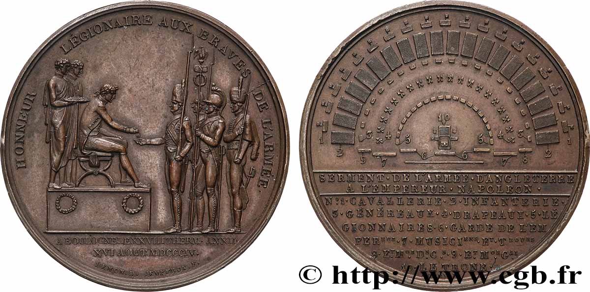 PREMIER EMPIRE Médaille, Honneur légionnaire aux braves de l’armée française q.SPL