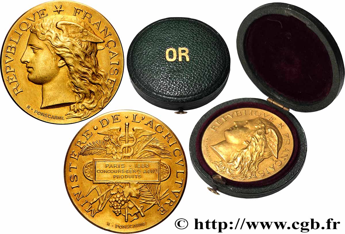 TROISIÈME RÉPUBLIQUE Médaille, Concours général agricole, Produits TTB+