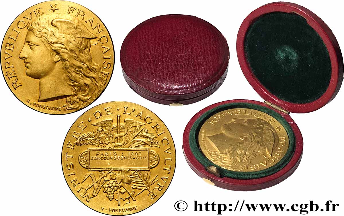 TERZA REPUBBLICA FRANCESE Médaille, Concours général agricole SPL