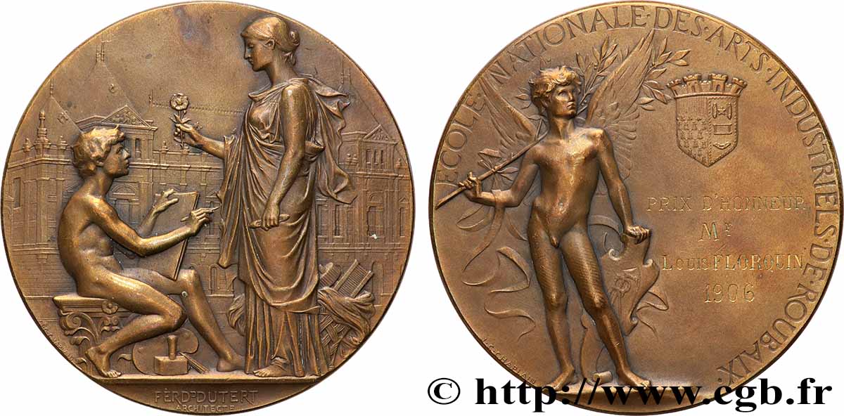 EDUCATION / SCHOOLS Médaille, Inauguration de l’École Nationale des Arts Industriels XF