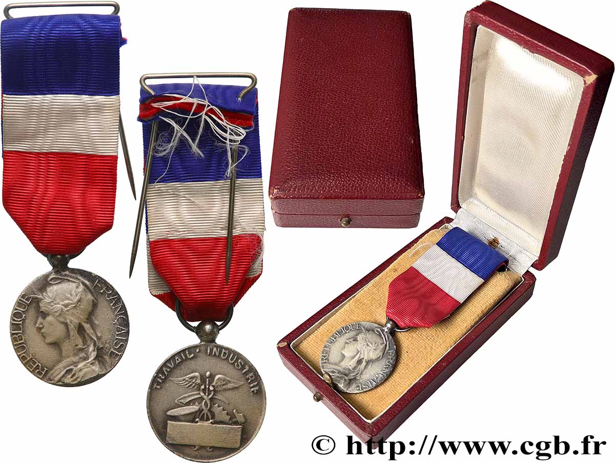 III REPUBLIC Médaille Travail et Industrie AU
