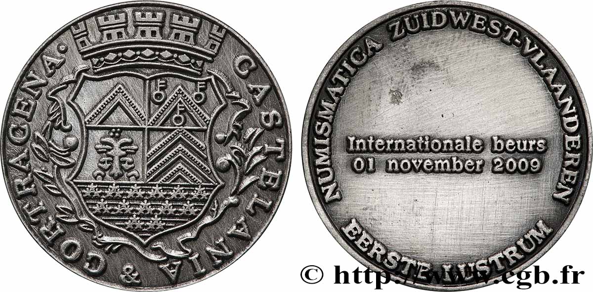 BELGIUM Médaille, Premier anniversaire du jour de la numismatique AU