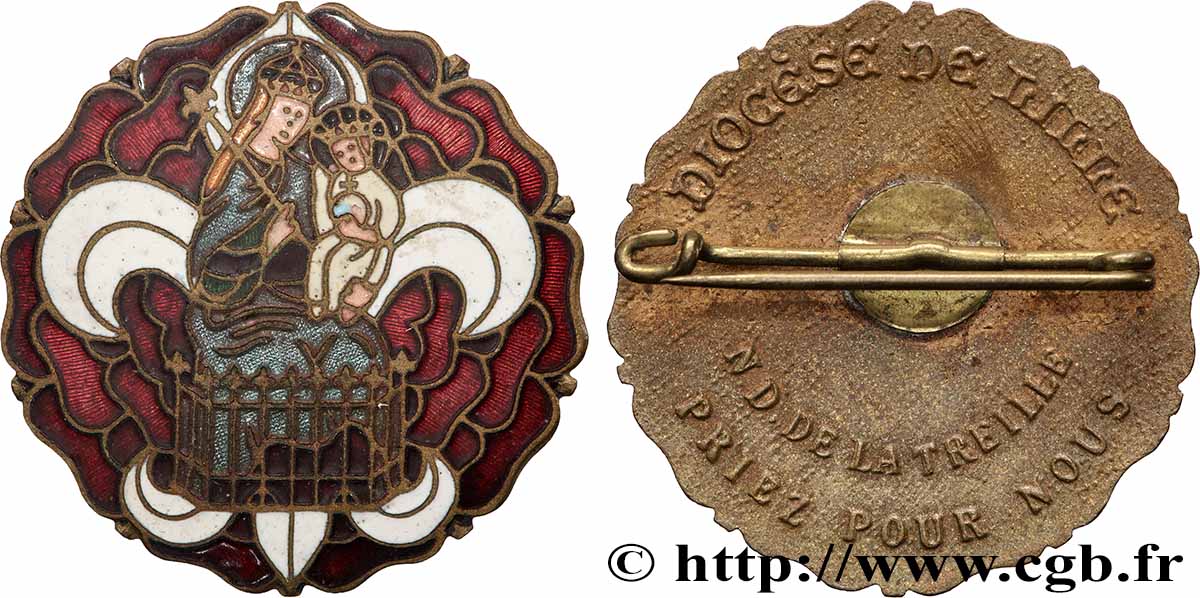 MÉDAILLES RELIGIEUSES Médaille, Notre Dame de la Treille fST