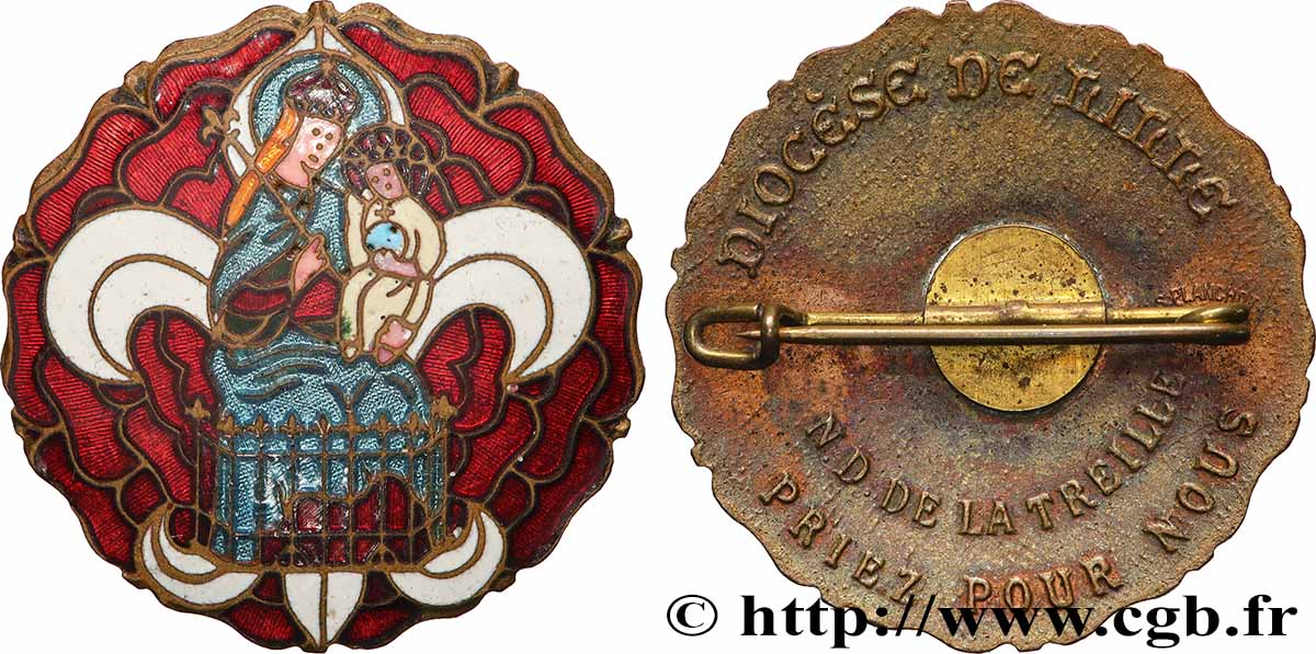 MÉDAILLES RELIGIEUSES Médaille, Notre Dame de la Treille MS