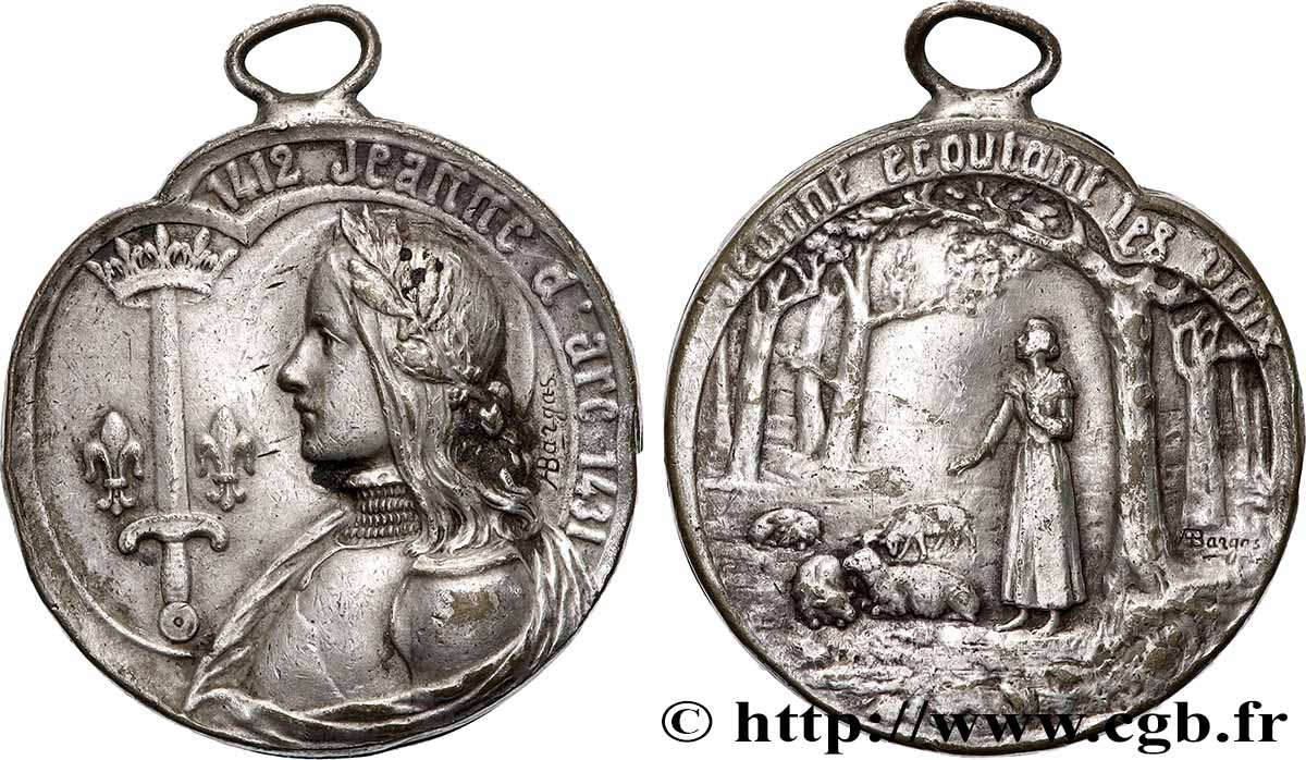  Médaille, Jeanne écoutant les voix AU