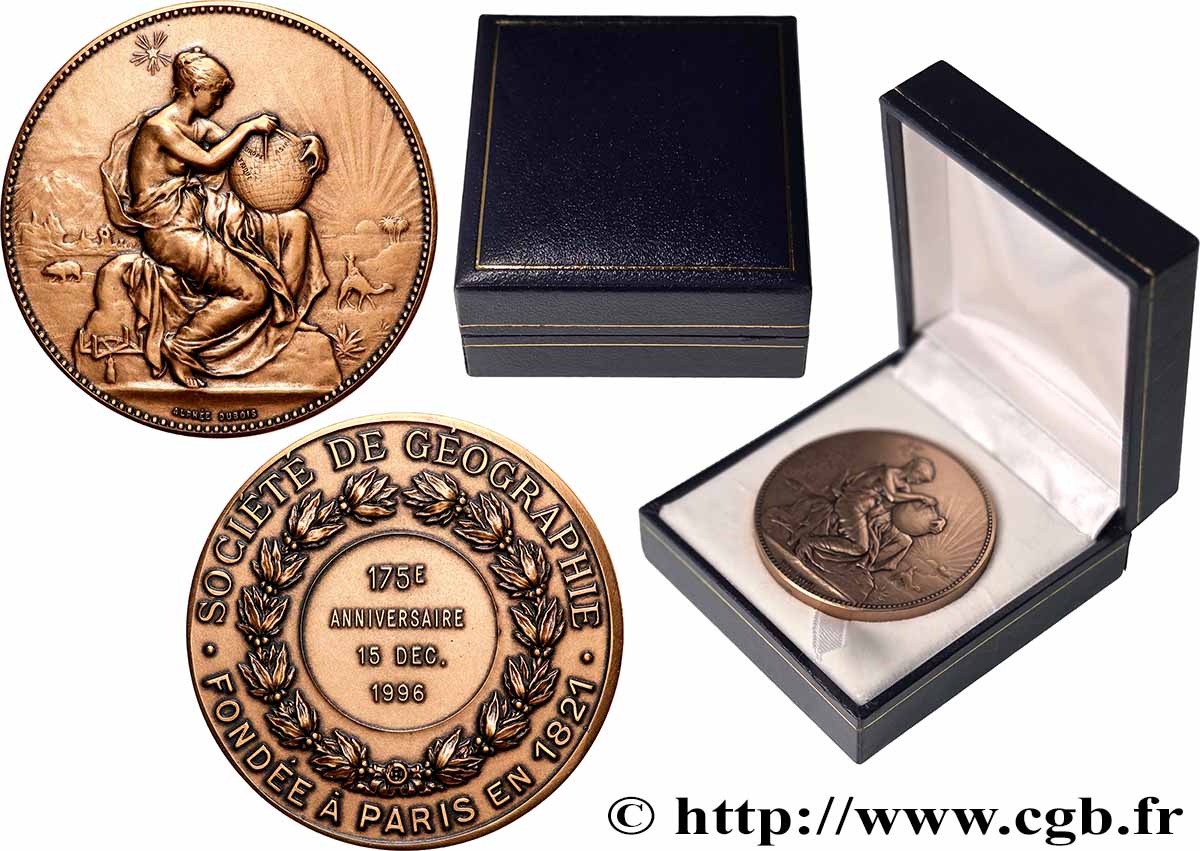 V REPUBLIC Médaille, Société de géographie AU