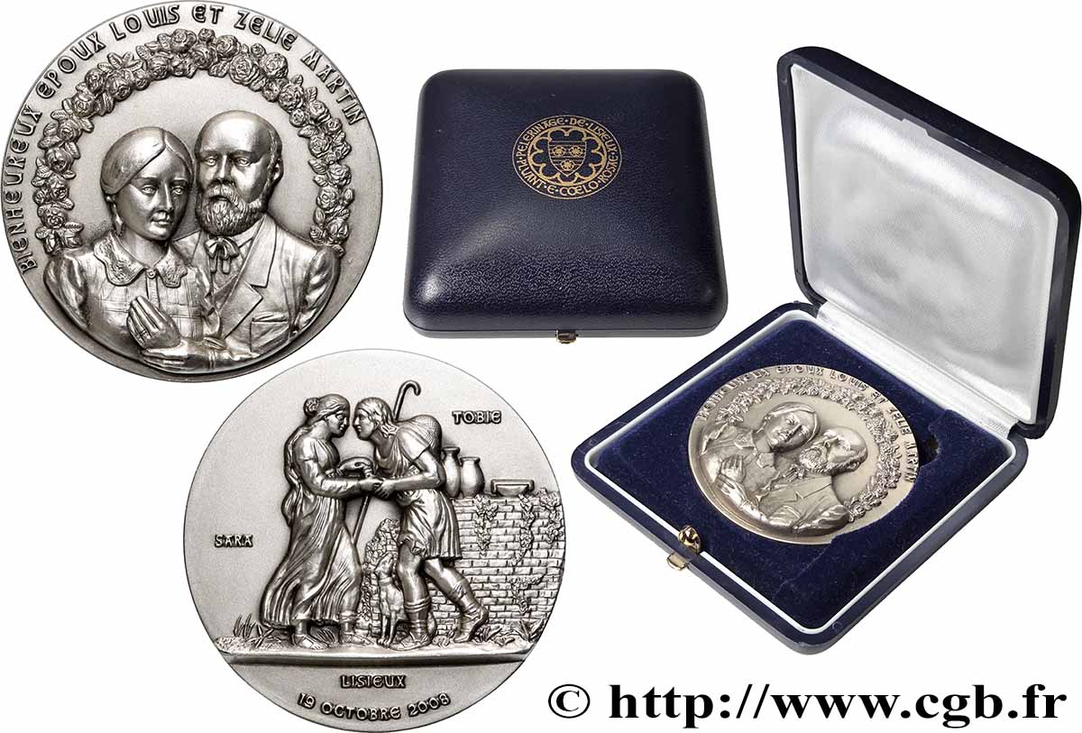 V REPUBLIC Médaille, Louis et Zélie Martin AU