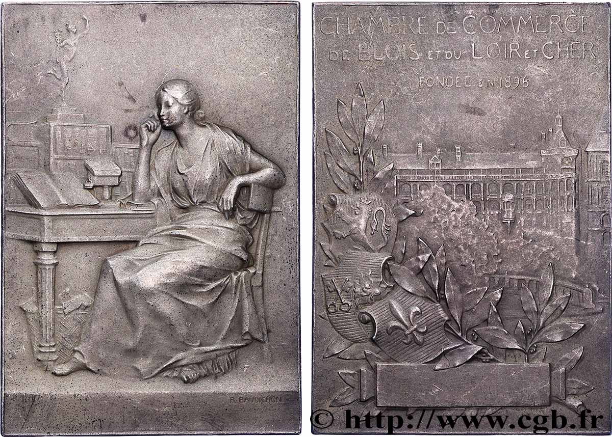 III REPUBLIC Plaquette, Chambre de commerce de Blois et du Loir-et-Cher AU