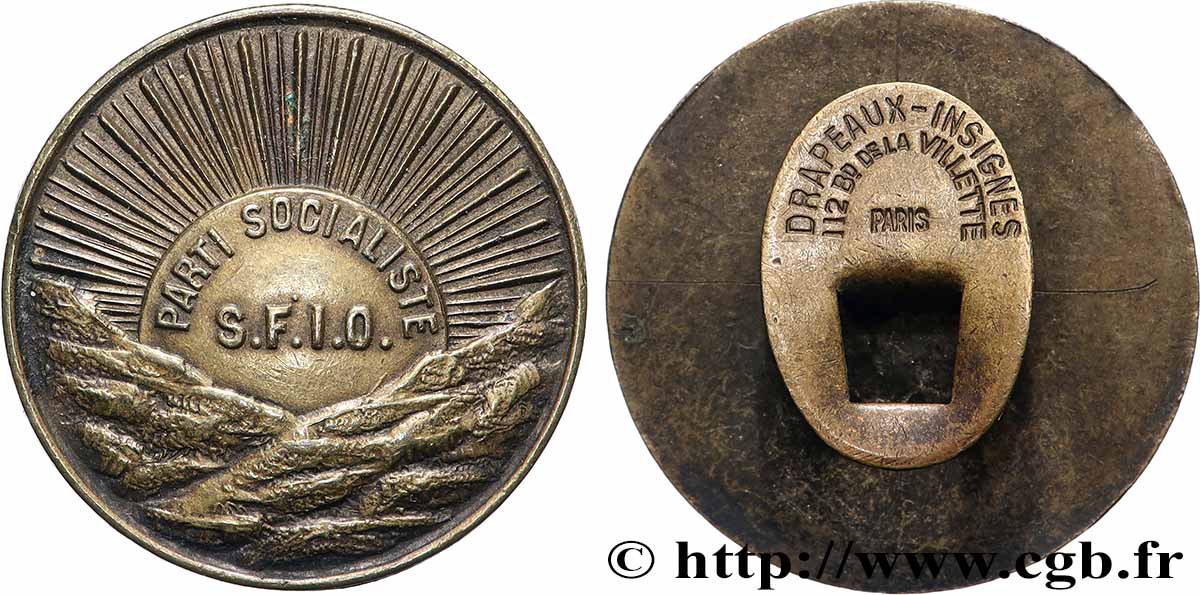POLITICS AND POLITICIANS Médaille, Bouton, Parti socialiste XF