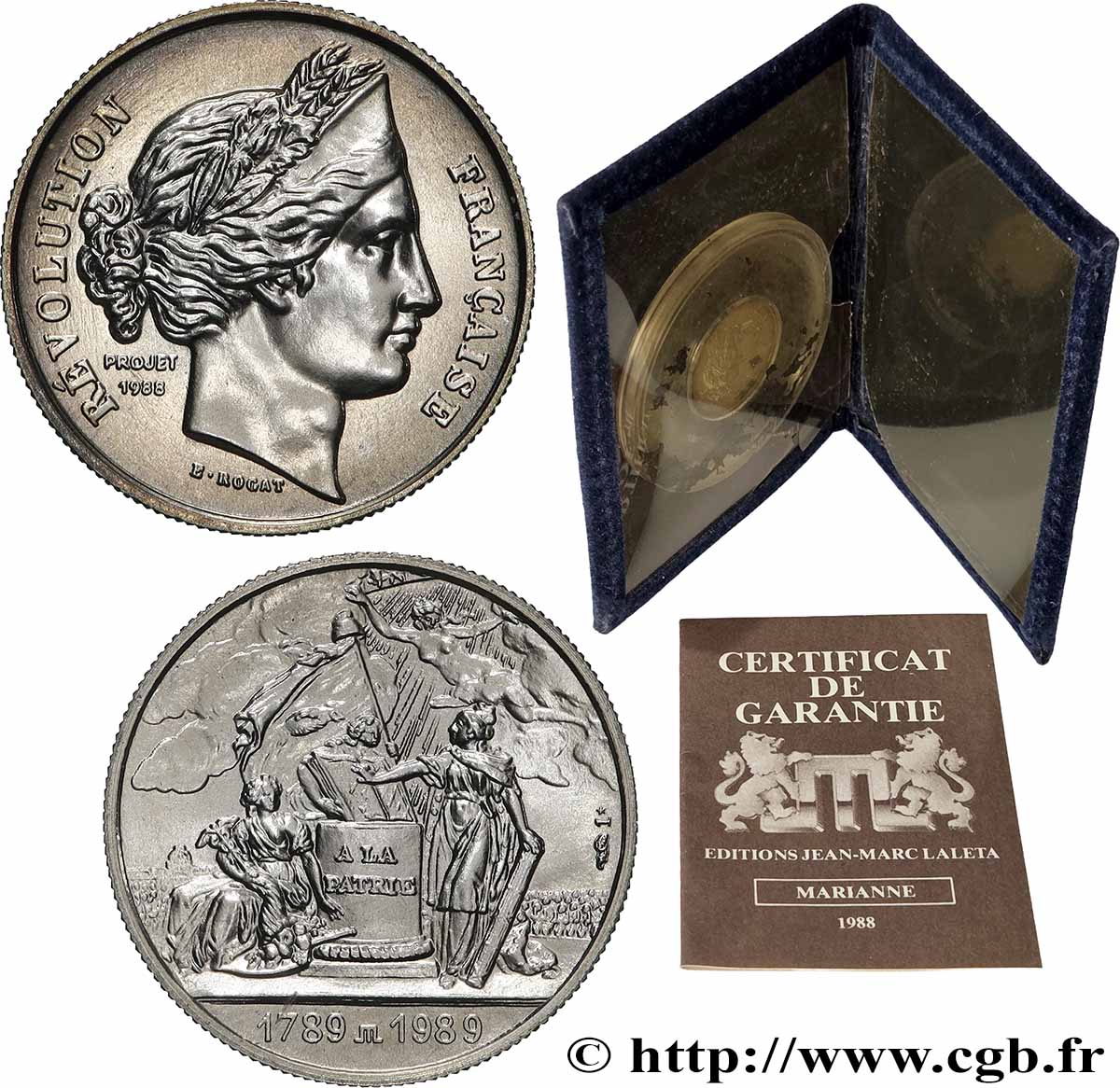 QUINTA REPUBBLICA FRANCESE Médaille, Bicentenaire de la Révolution Française, La Confédération des Français SPL