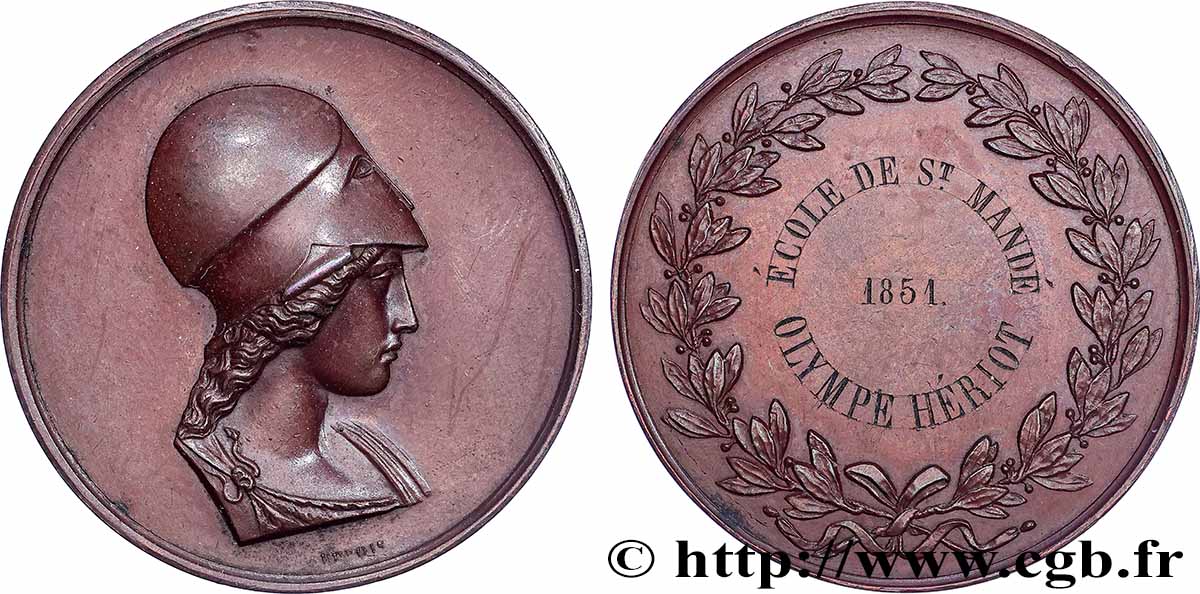 LOUIS-PHILIPPE I Médaille, École de Saint-Mandé AU
