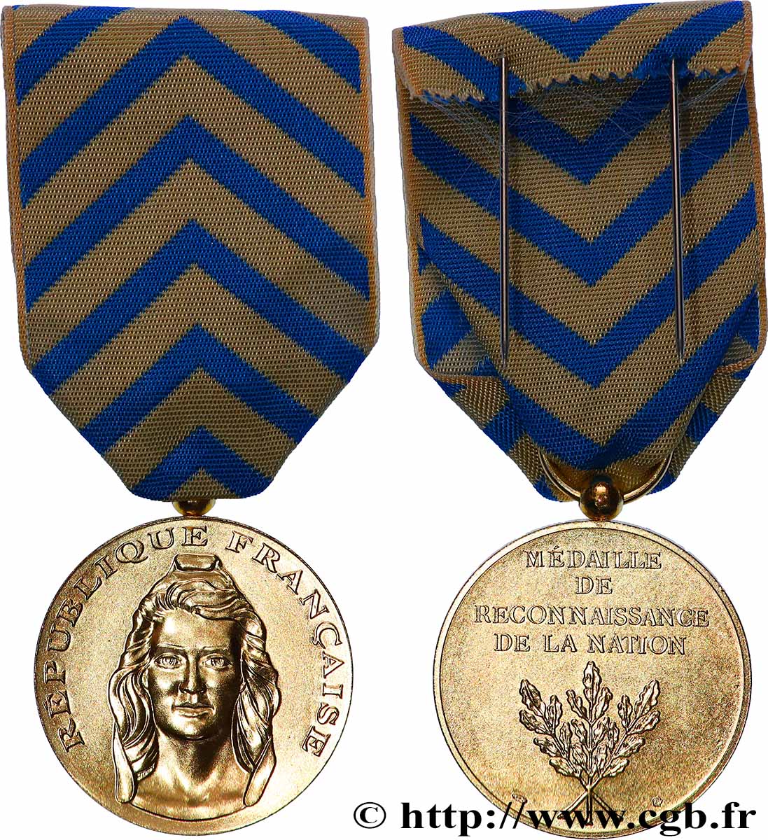 V REPUBLIC Médaille, Reconnaissance de la Nation AU