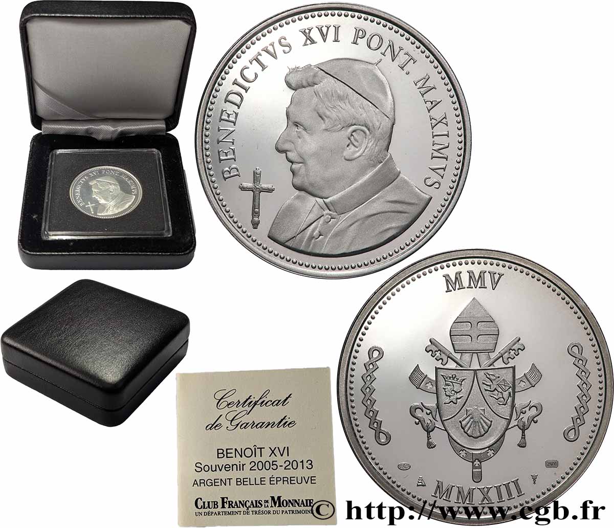 VATICAN ET ÉTATS PONTIFICAUX Médaille, Benoît XVI SPL