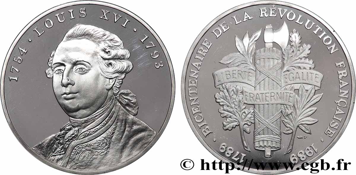 FUNFTE FRANZOSISCHE REPUBLIK Bicentenaire de la Révolution Française, Louis XVI fST