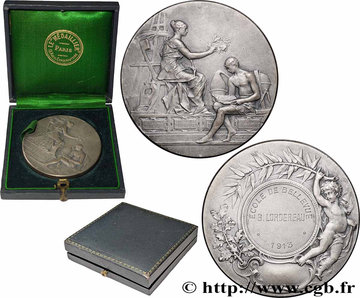 DRITTE FRANZOSISCHE REPUBLIK Médaille, École de Bellevue fVZ/VZ