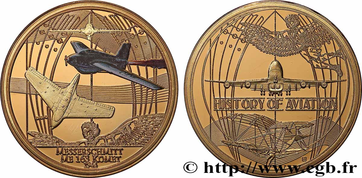 AERONAUTICS - AVIATION : AVIATORS & AIRPLANES Médaille, Messerschmitt Me 163 Komet MS