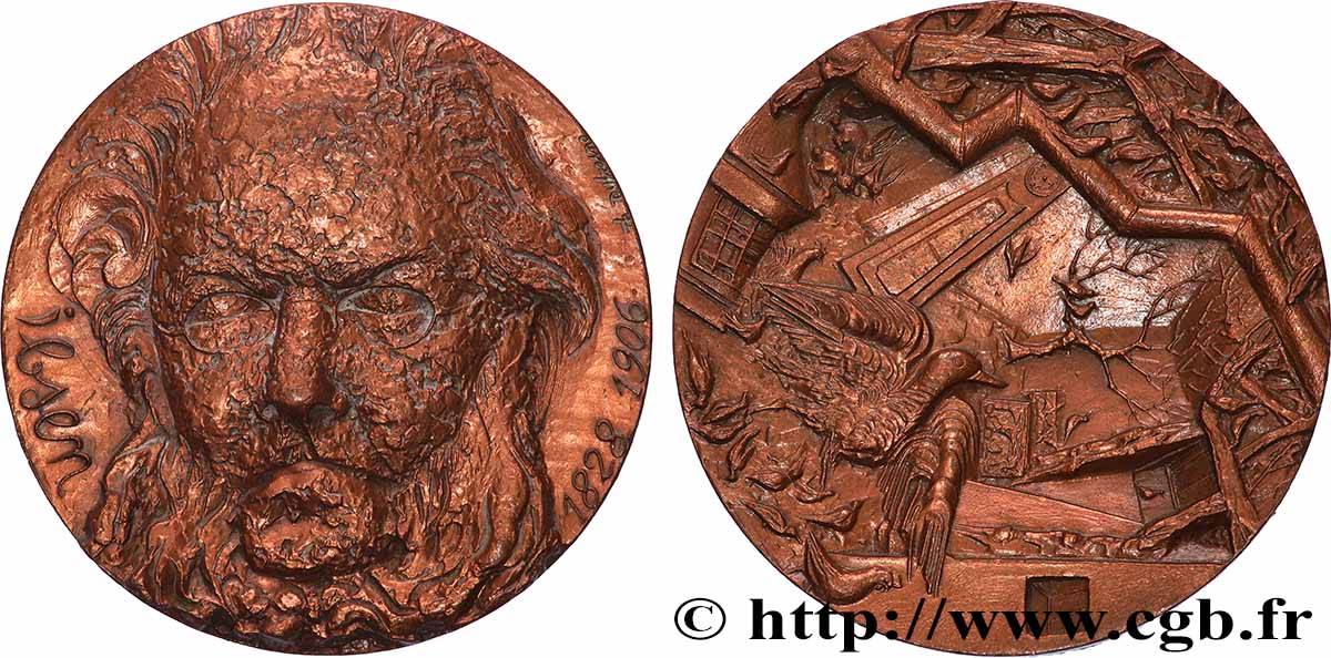 LITERATURE : WRITERS - POETS Médaille, Heinrik Ibsen AU