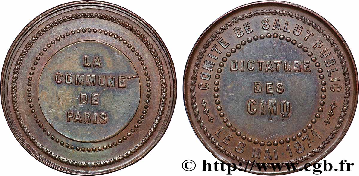 COMMUNE (LA) TROISIÈME RÉPUBLIQUE Médaille, Comité de Salut Public TTB+