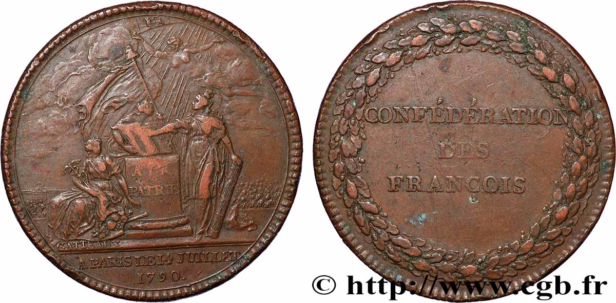 FRENCH CONSTITUTION Médaille, Confédération des François SS